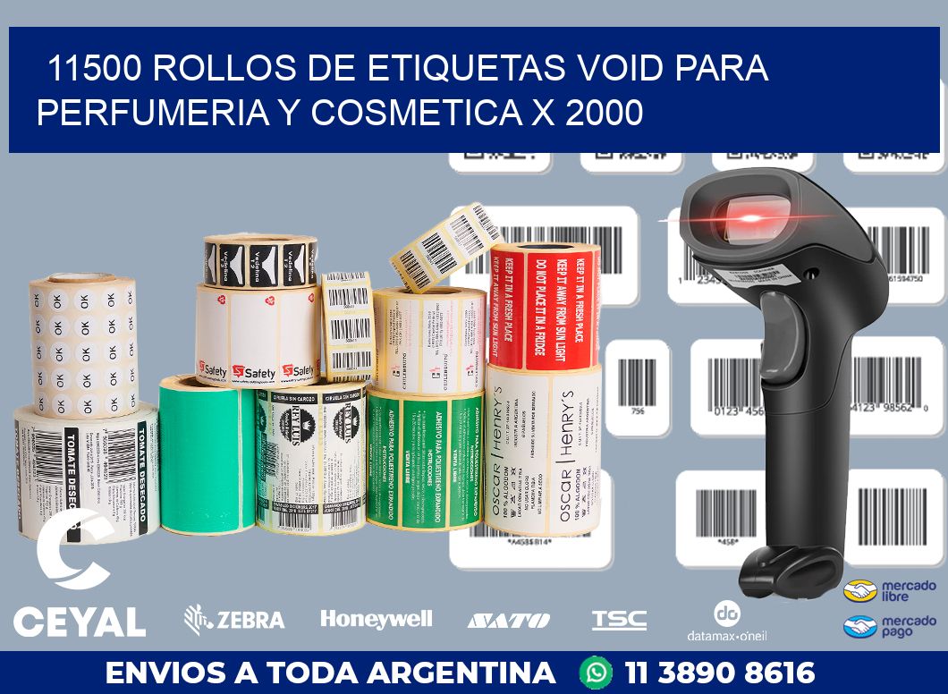 11500 ROLLOS DE ETIQUETAS VOID PARA PERFUMERIA Y COSMETICA X 2000
