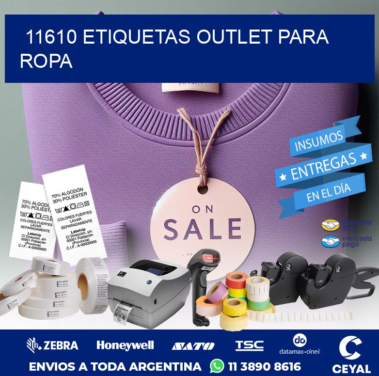 11610 ETIQUETAS OUTLET PARA ROPA