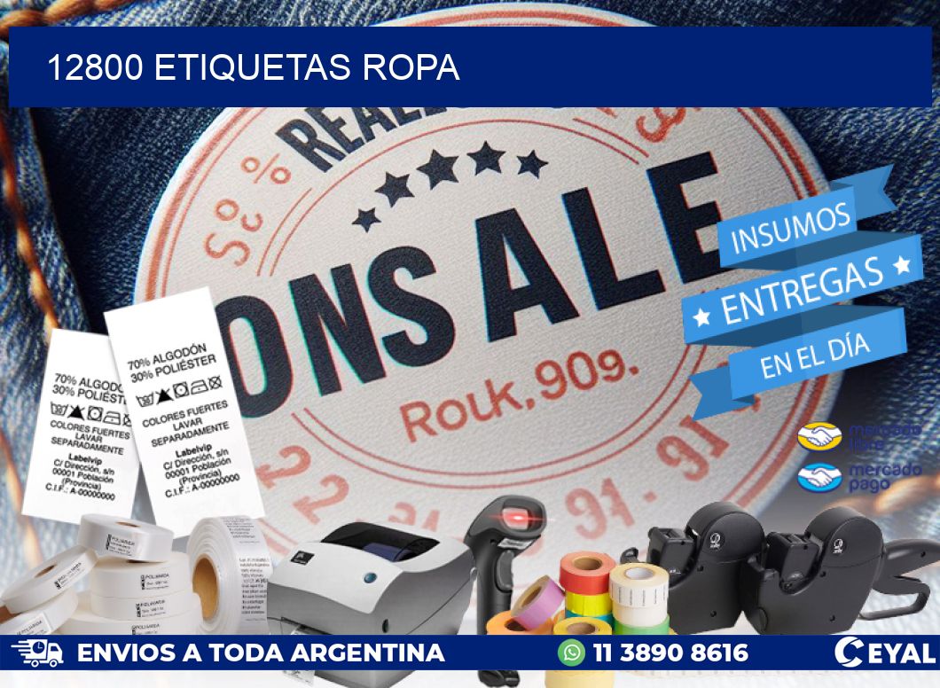 12800 ETIQUETAS ROPA