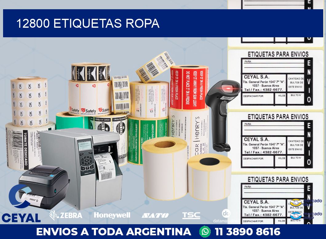 12800 ETIQUETAS ROPA