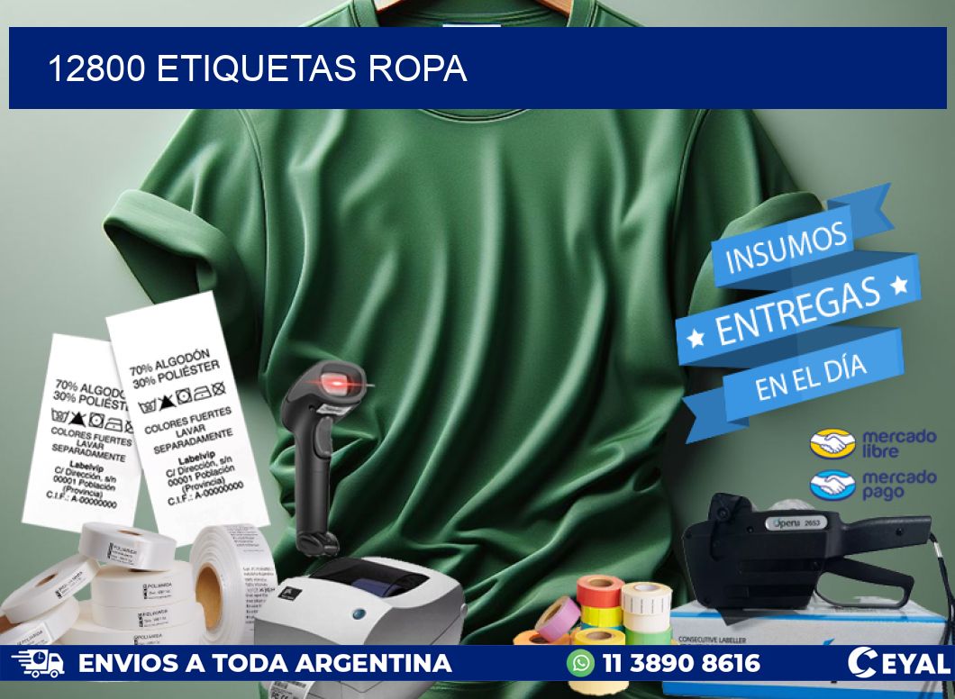 12800 ETIQUETAS ROPA