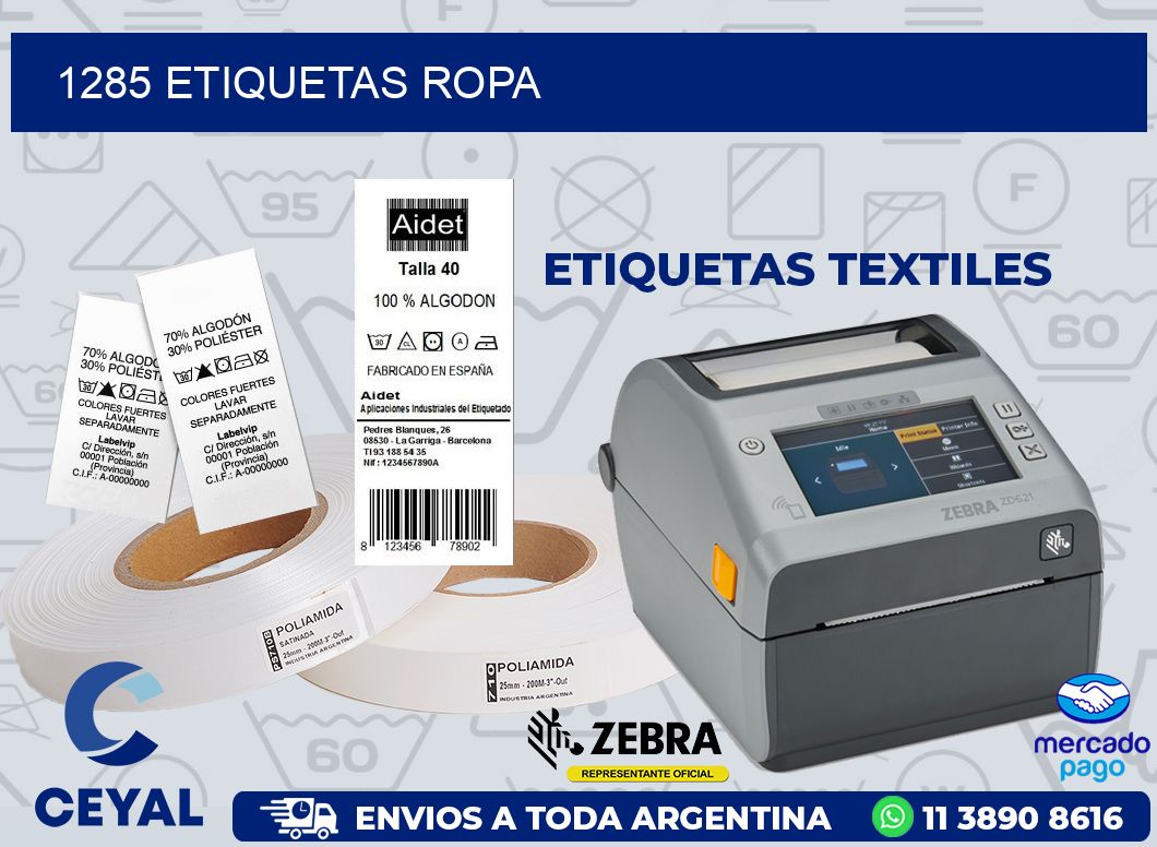 1285 ETIQUETAS ROPA