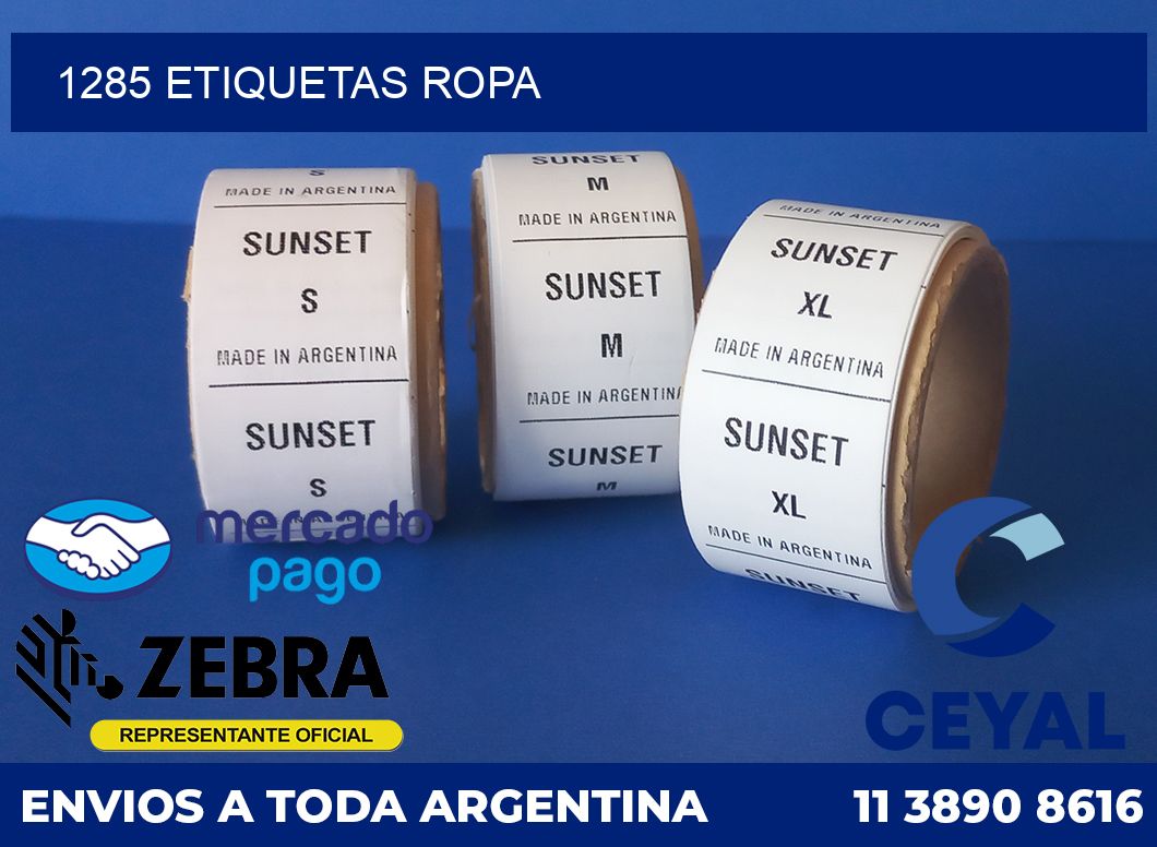 1285 ETIQUETAS ROPA