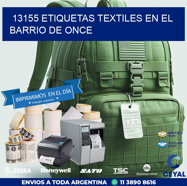 13155 ETIQUETAS TEXTILES EN EL BARRIO DE ONCE