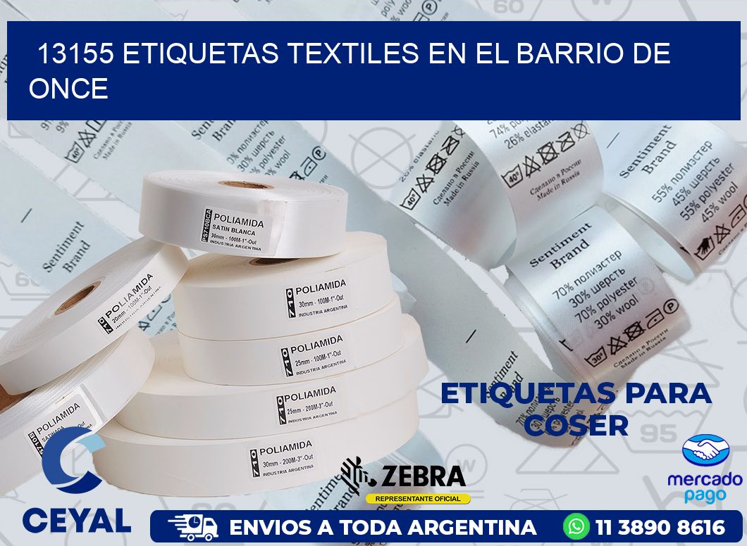 13155 ETIQUETAS TEXTILES EN EL BARRIO DE ONCE
