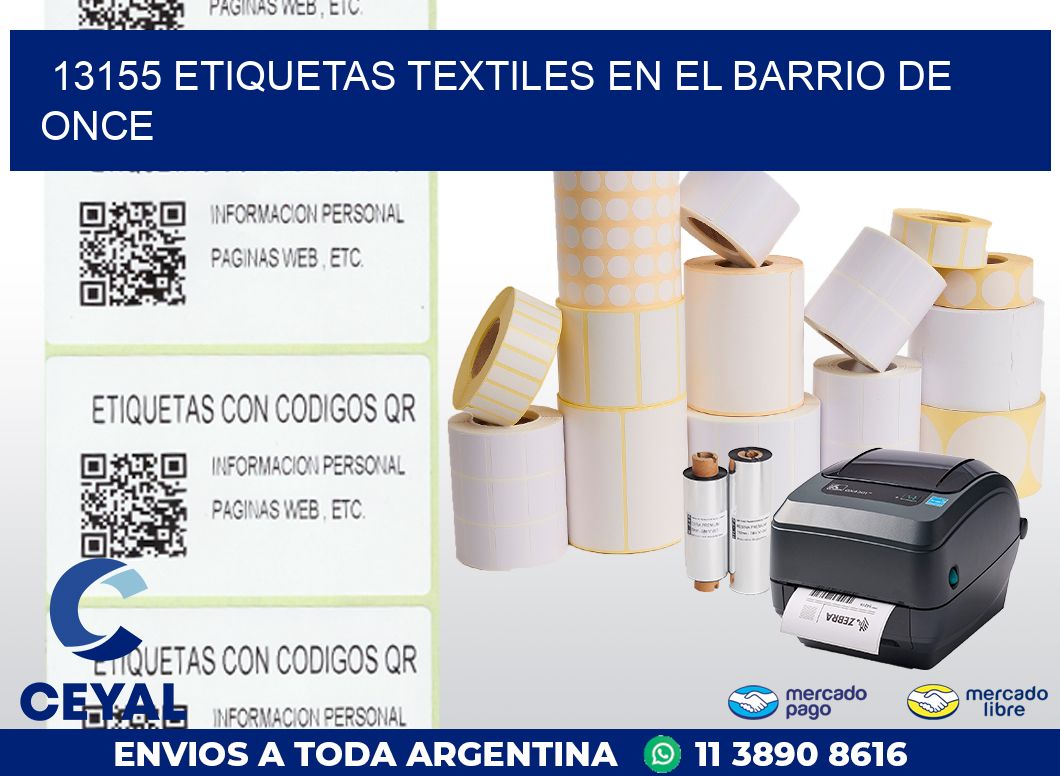 13155 ETIQUETAS TEXTILES EN EL BARRIO DE ONCE