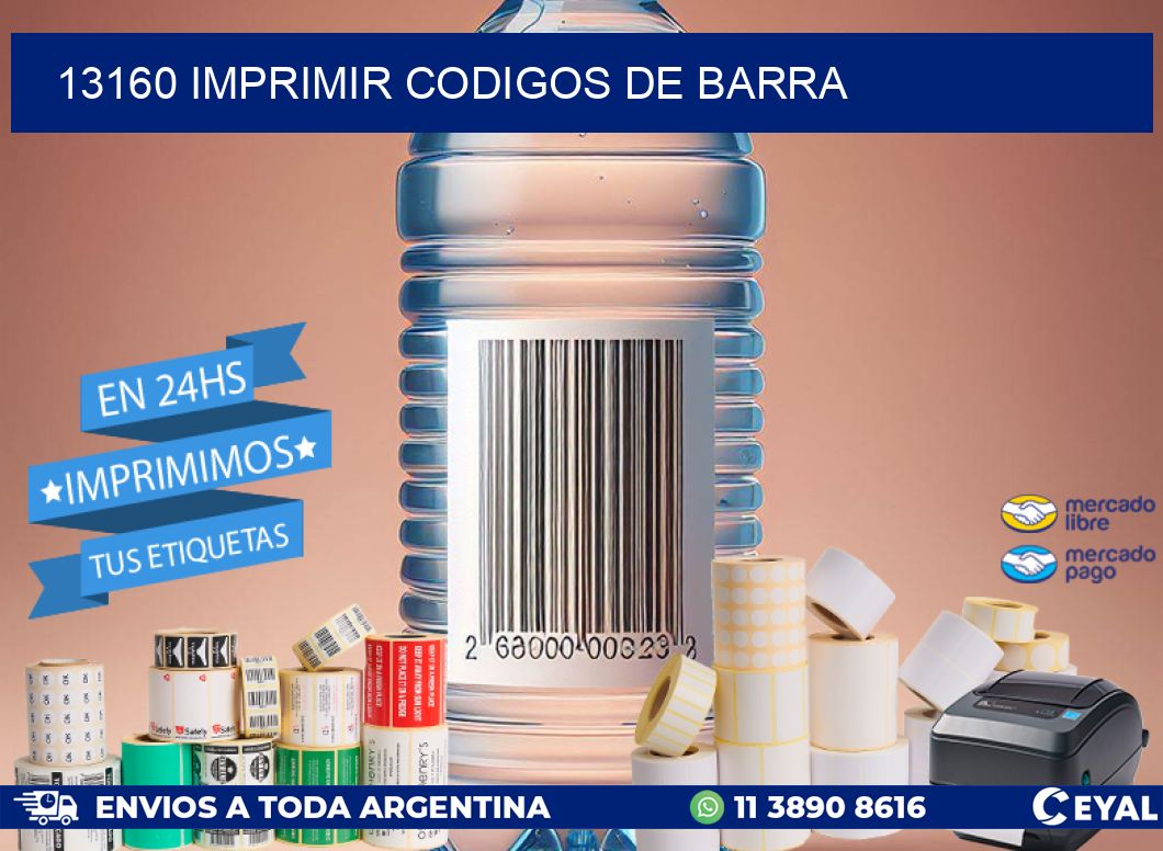 13160 imprimir codigos de barra
