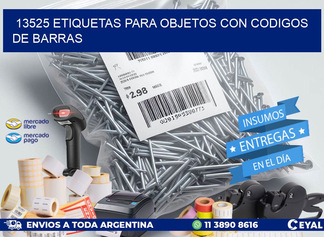 13525 ETIQUETAS PARA OBJETOS CON CODIGOS DE BARRAS