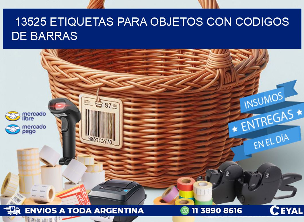13525 ETIQUETAS PARA OBJETOS CON CODIGOS DE BARRAS