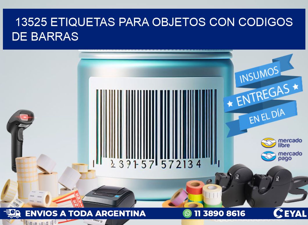 13525 ETIQUETAS PARA OBJETOS CON CODIGOS DE BARRAS