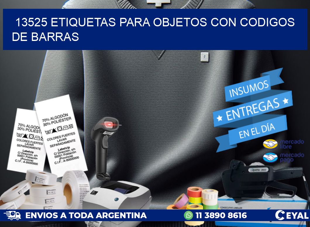 13525 ETIQUETAS PARA OBJETOS CON CODIGOS DE BARRAS