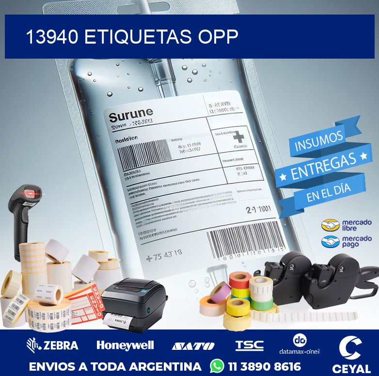 13940 ETIQUETAS OPP