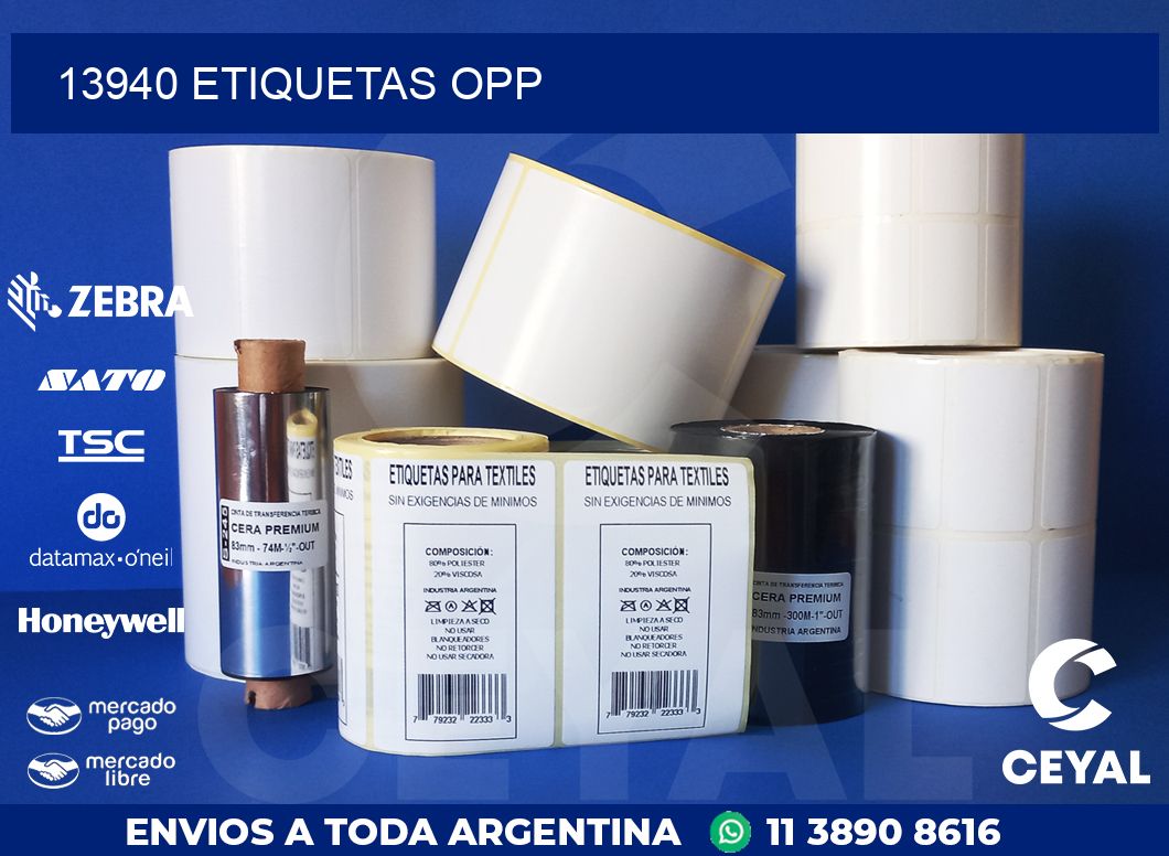 13940 ETIQUETAS OPP