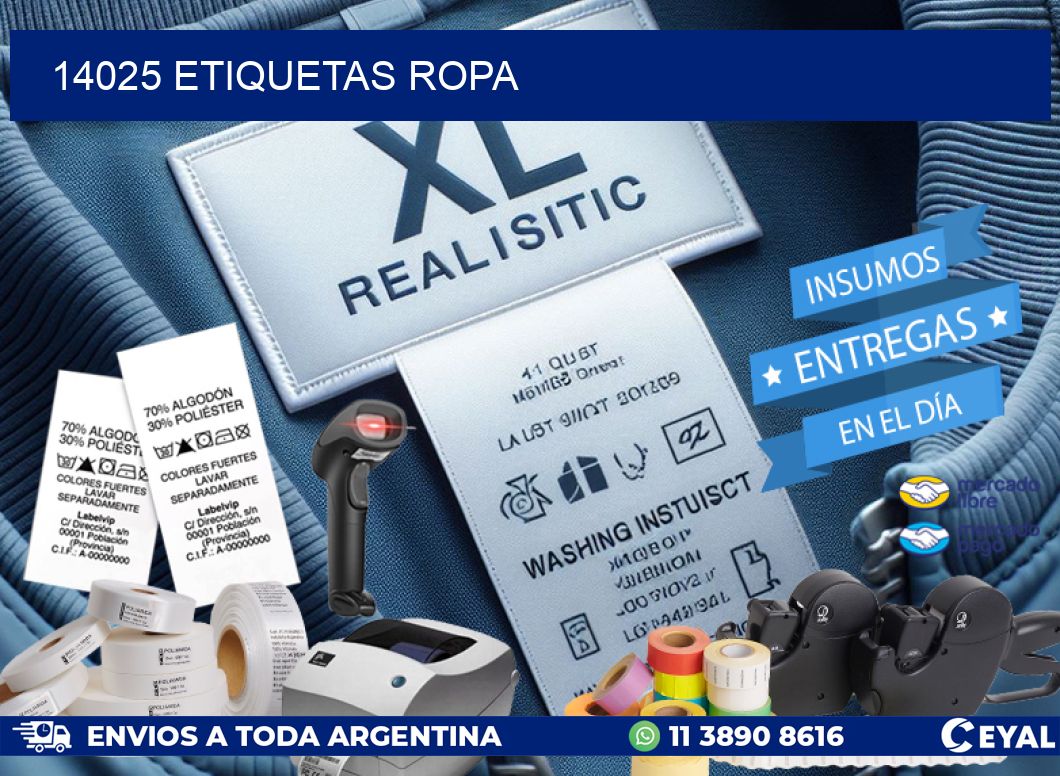 14025 ETIQUETAS ROPA