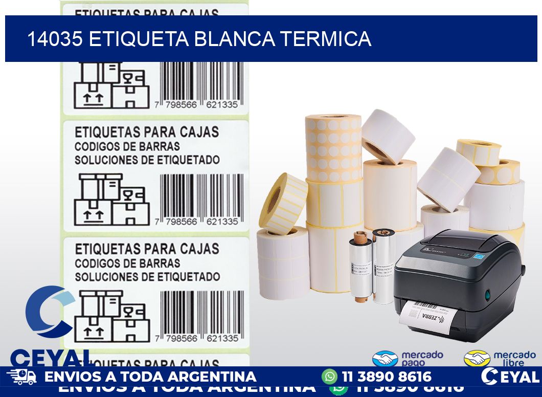 14035 etiqueta blanca termica