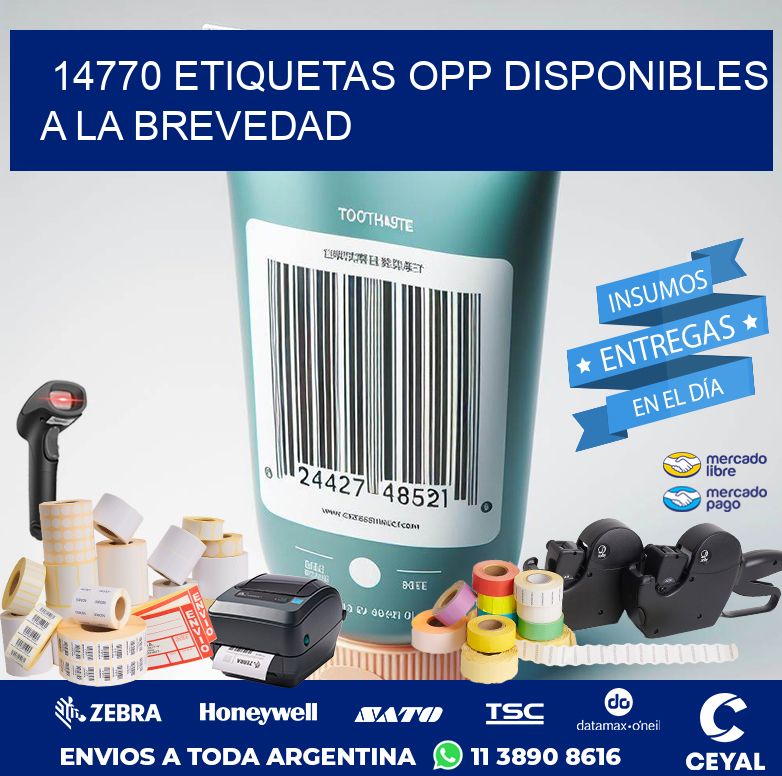 14770 ETIQUETAS OPP DISPONIBLES A LA BREVEDAD