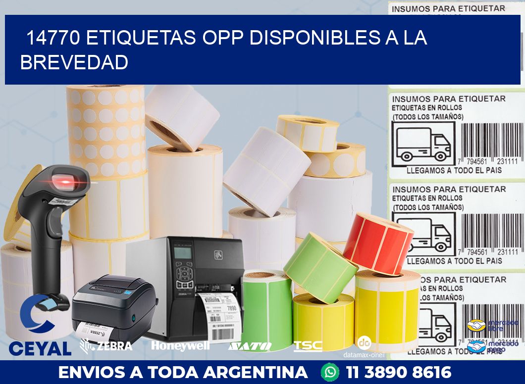 14770 ETIQUETAS OPP DISPONIBLES A LA BREVEDAD