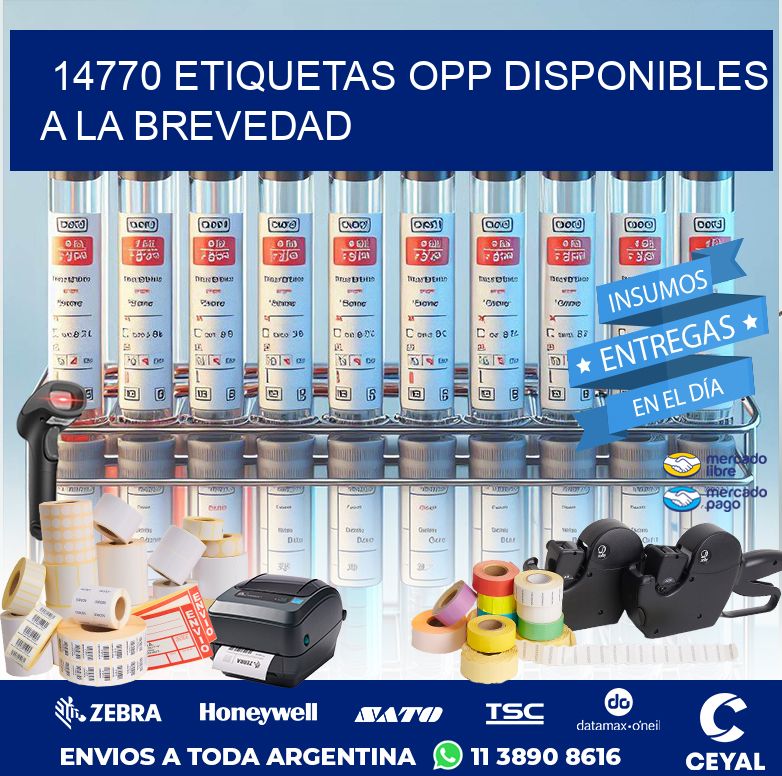 14770 ETIQUETAS OPP DISPONIBLES A LA BREVEDAD