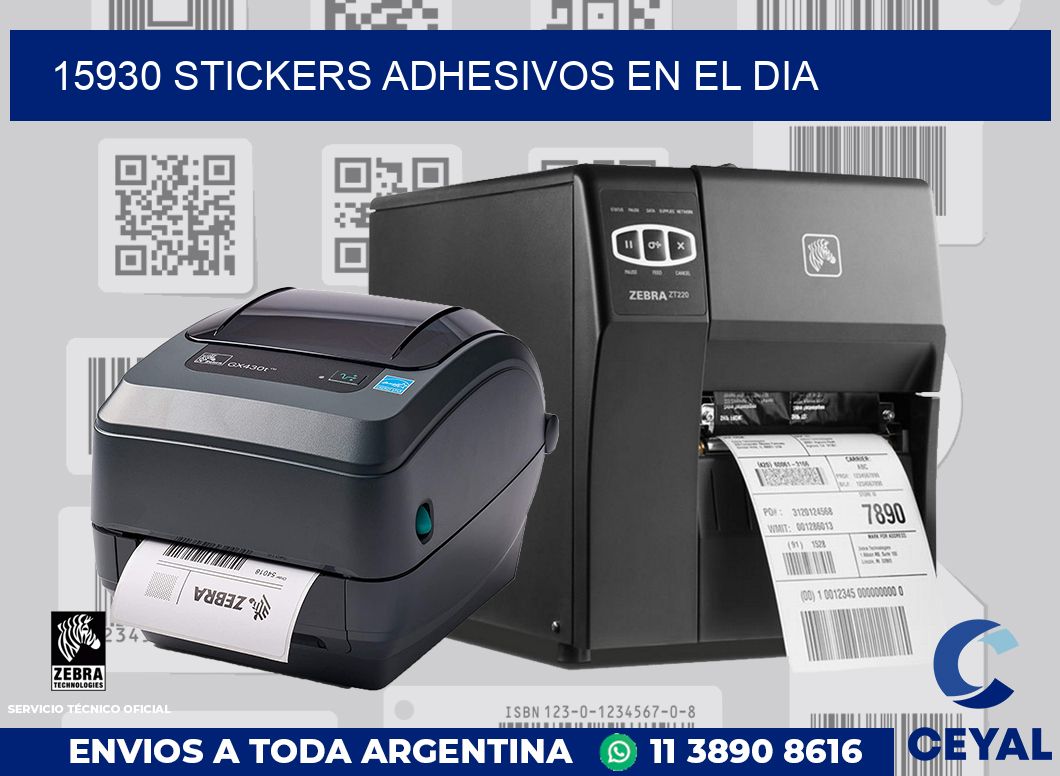 15930 stickers adhesivos en el dia