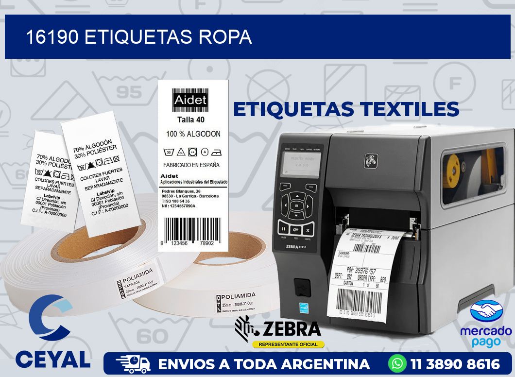 16190 ETIQUETAS ROPA