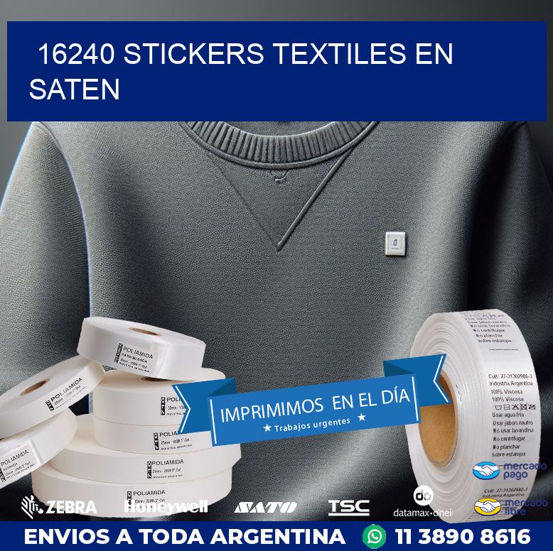 16240 STICKERS TEXTILES EN SATEN