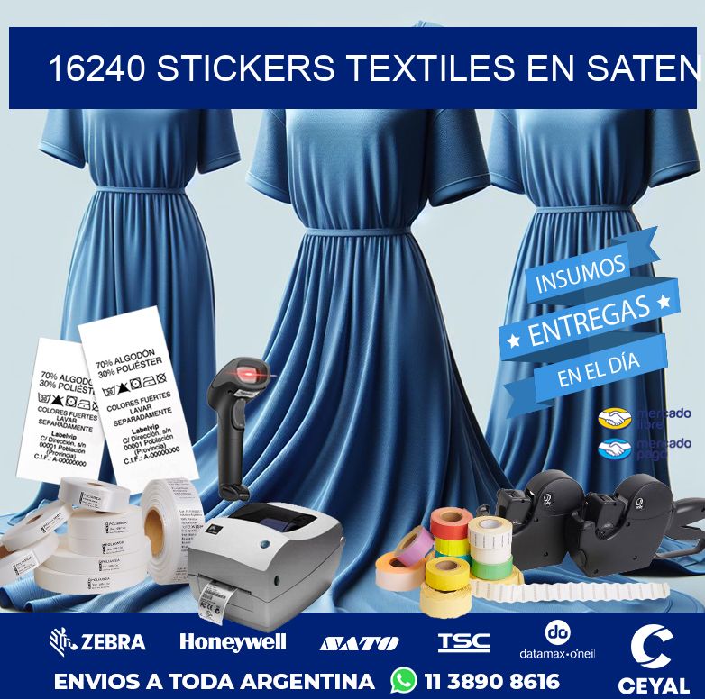 16240 STICKERS TEXTILES EN SATEN