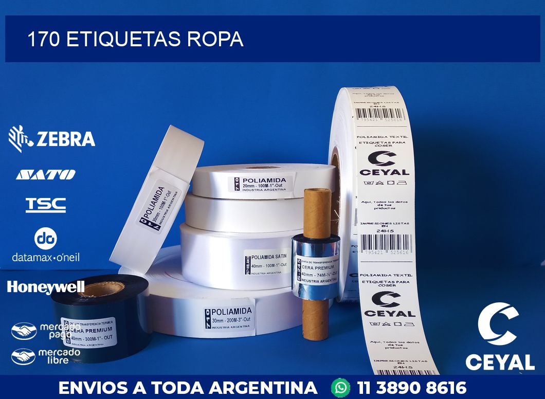 170 ETIQUETAS ROPA