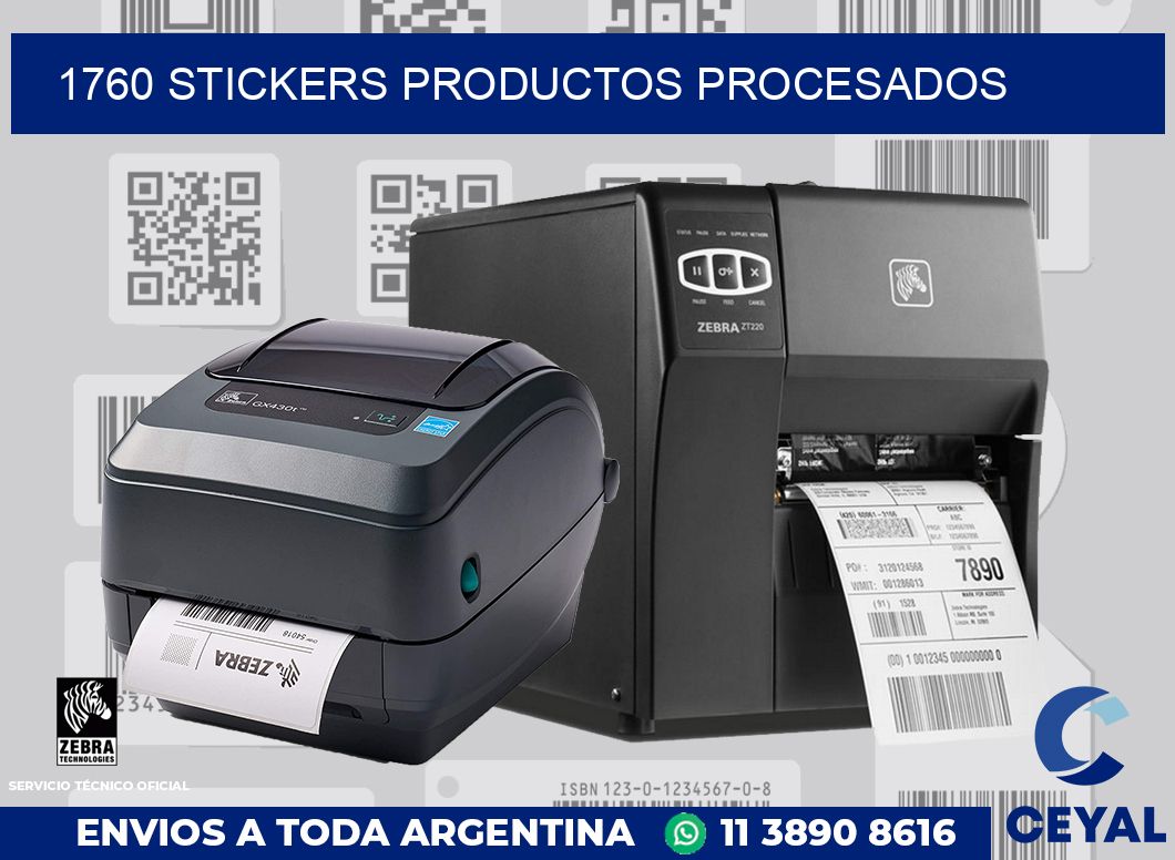 1760 stickers productos procesados