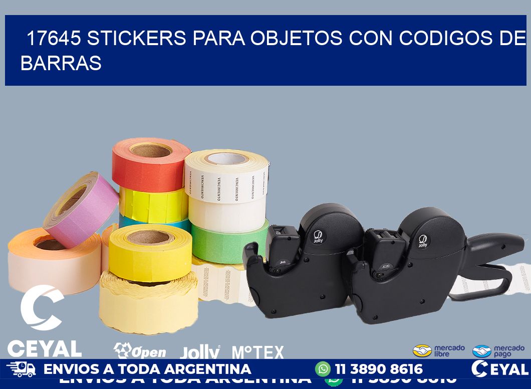 17645 STICKERS PARA OBJETOS CON CODIGOS DE BARRAS