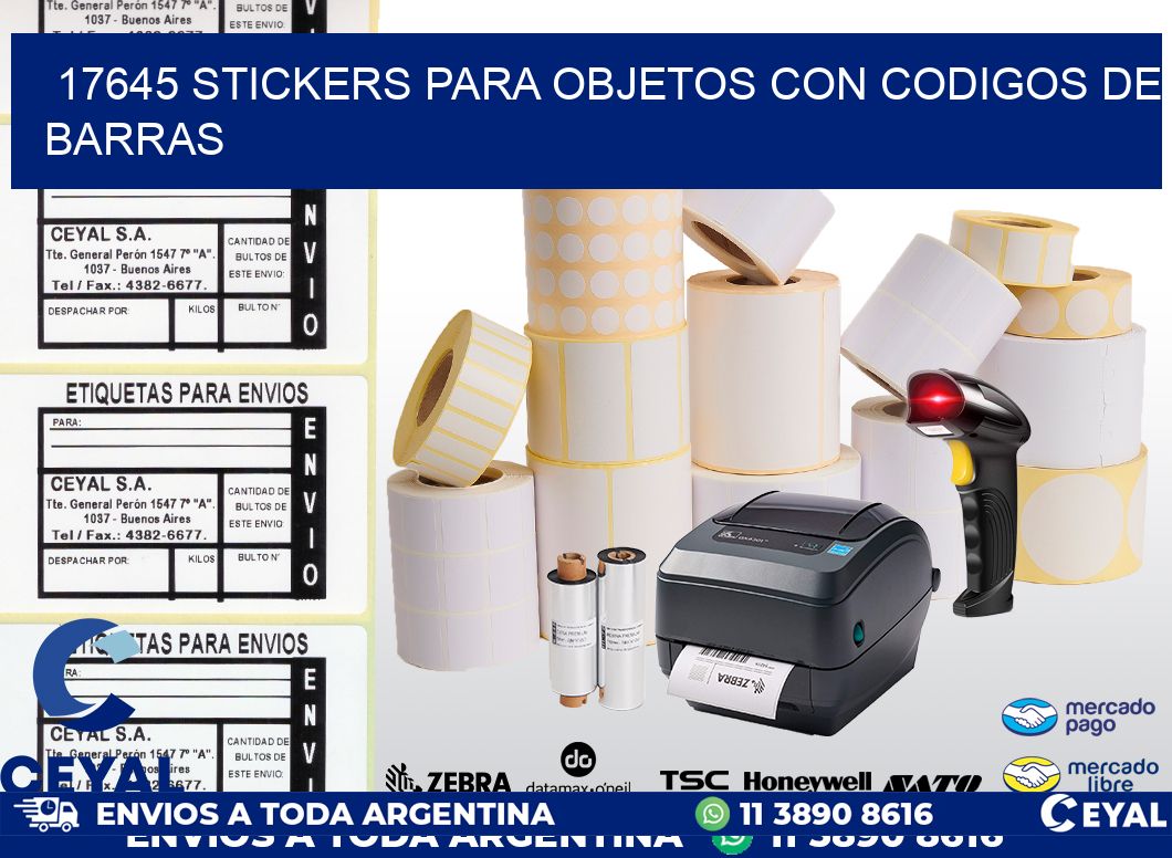 17645 STICKERS PARA OBJETOS CON CODIGOS DE BARRAS