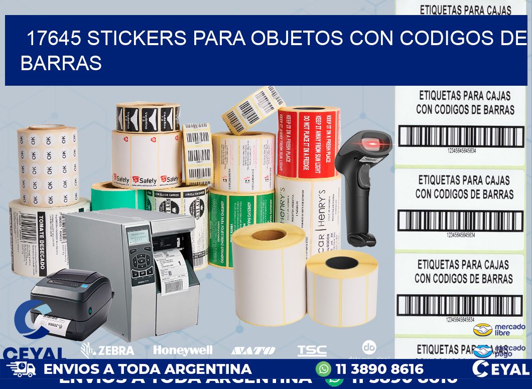 17645 STICKERS PARA OBJETOS CON CODIGOS DE BARRAS