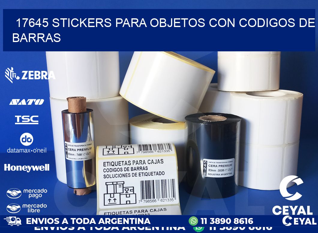 17645 STICKERS PARA OBJETOS CON CODIGOS DE BARRAS