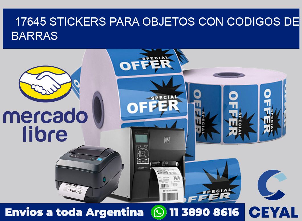 17645 STICKERS PARA OBJETOS CON CODIGOS DE BARRAS