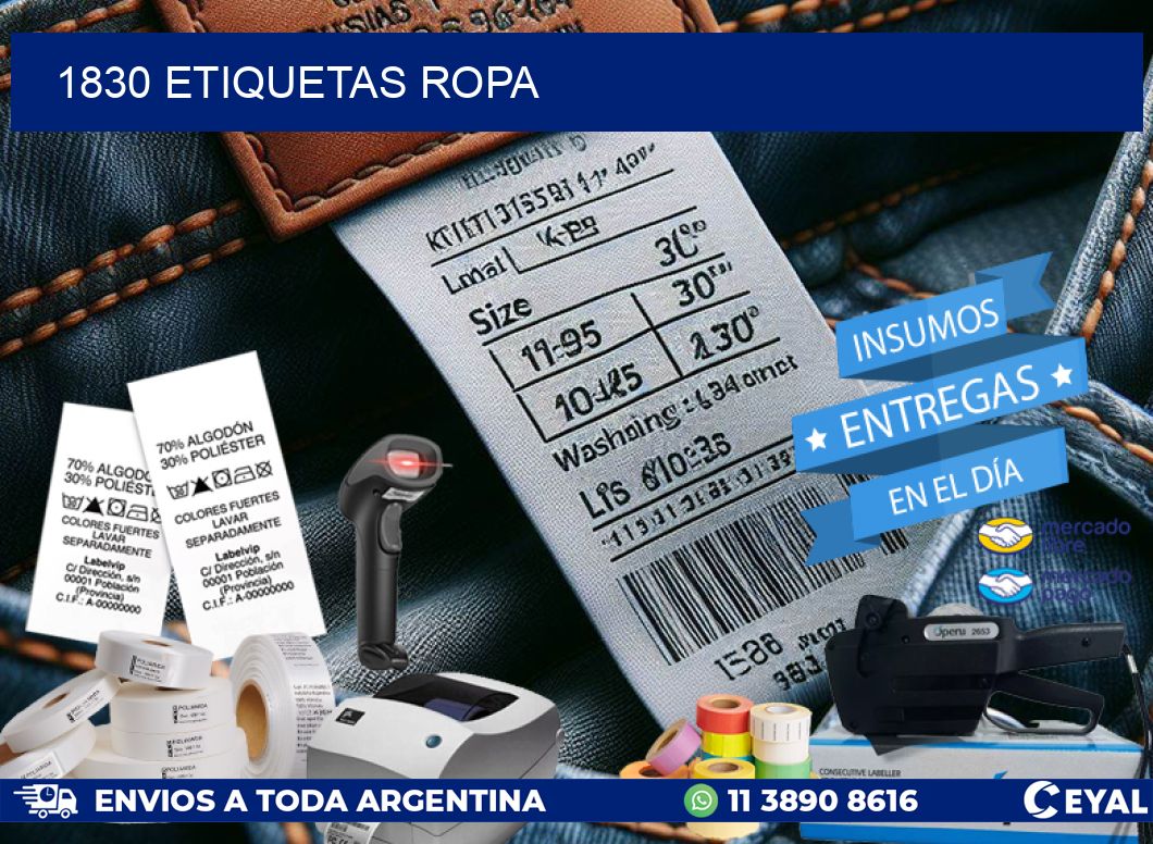 1830 ETIQUETAS ROPA