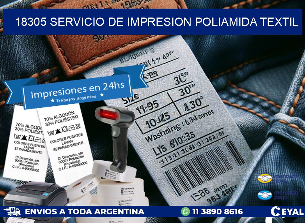 18305 SERVICIO DE IMPRESION POLIAMIDA TEXTIL