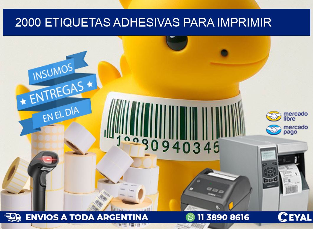 2000 Etiquetas adhesivas para imprimir