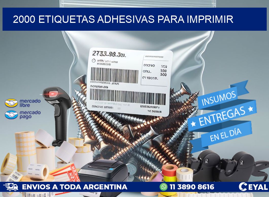2000 Etiquetas adhesivas para imprimir