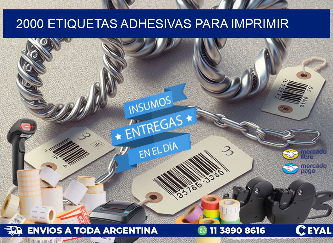 2000 Etiquetas adhesivas para imprimir