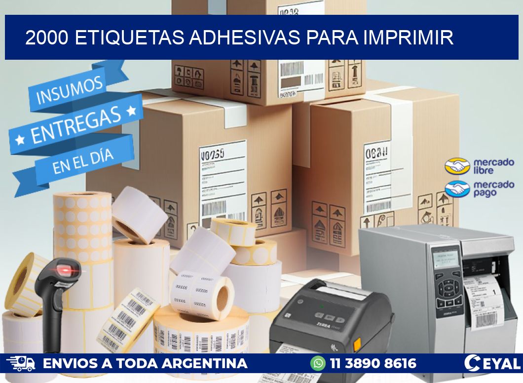 2000 Etiquetas adhesivas para imprimir
