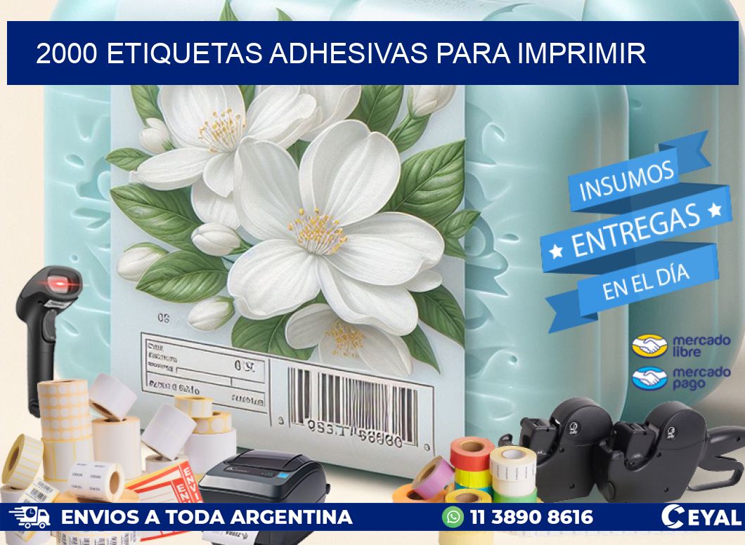 2000 Etiquetas adhesivas para imprimir