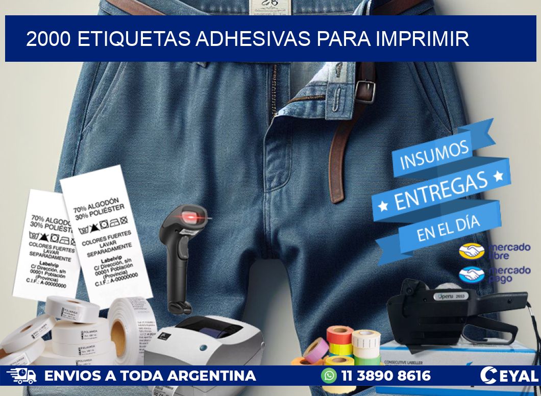 2000 Etiquetas adhesivas para imprimir