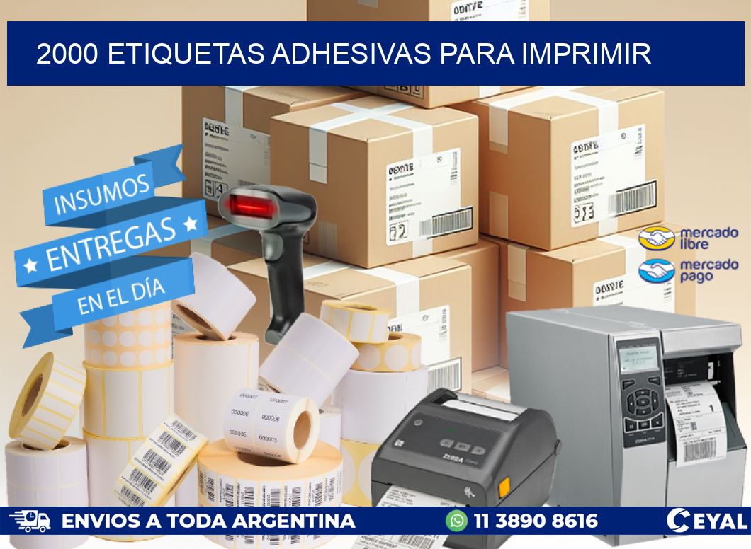 2000 Etiquetas adhesivas para imprimir