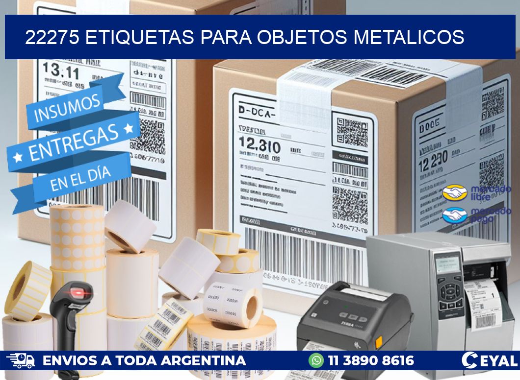 22275 etiquetas para objetos metalicos