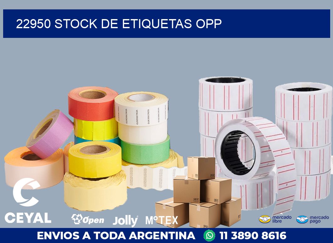 22950 STOCK DE ETIQUETAS OPP
