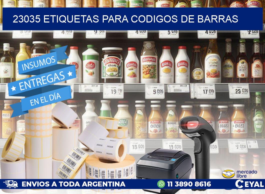 23035 ETIQUETAS PARA CODIGOS DE BARRAS