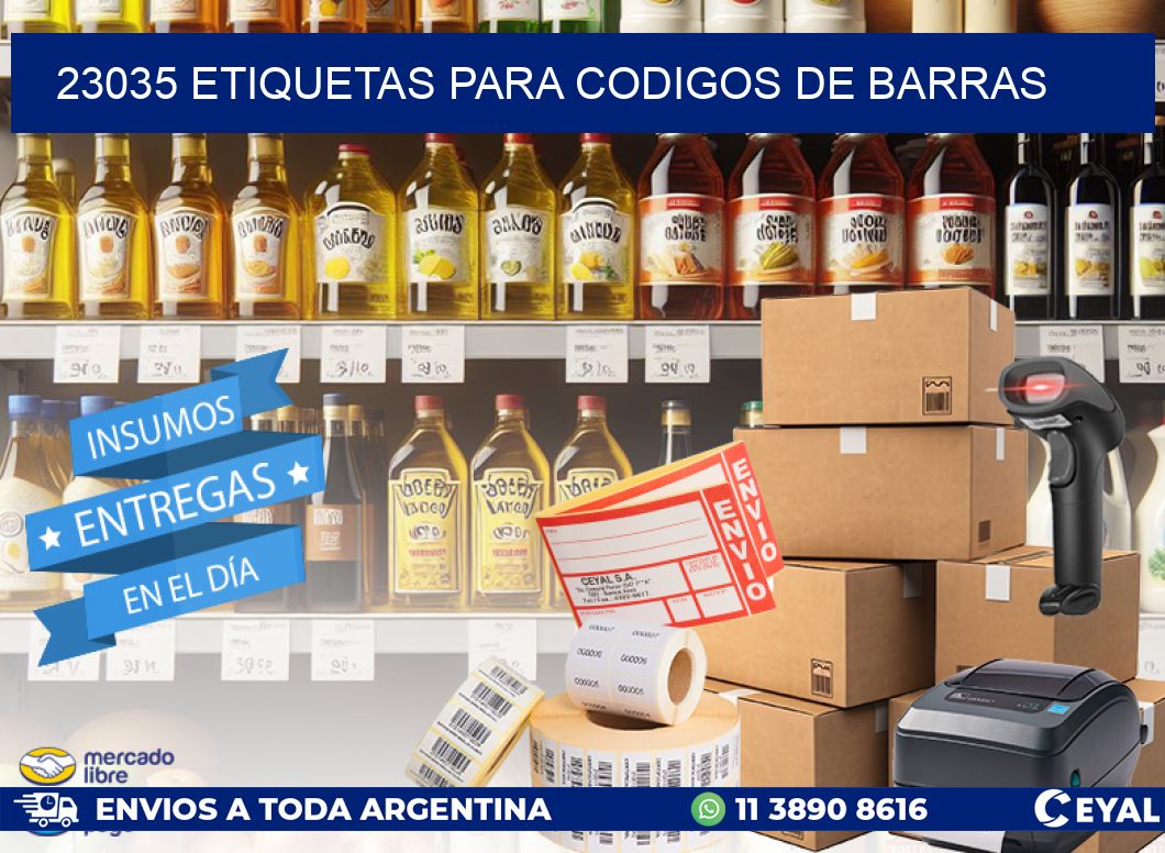 23035 ETIQUETAS PARA CODIGOS DE BARRAS