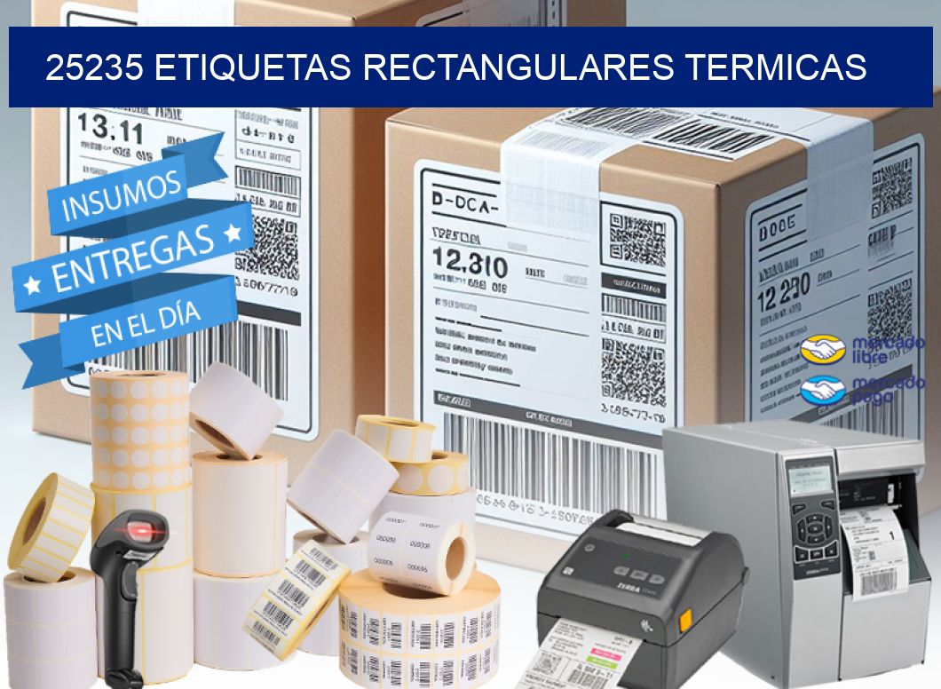 25235 etiquetas rectangulares termicas