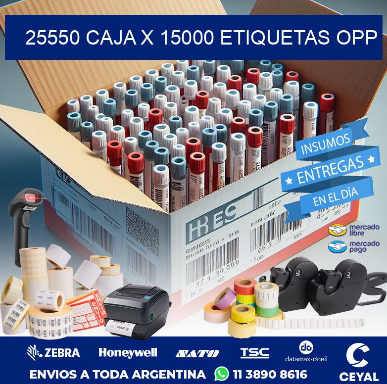 25550 CAJA X 15000 ETIQUETAS OPP