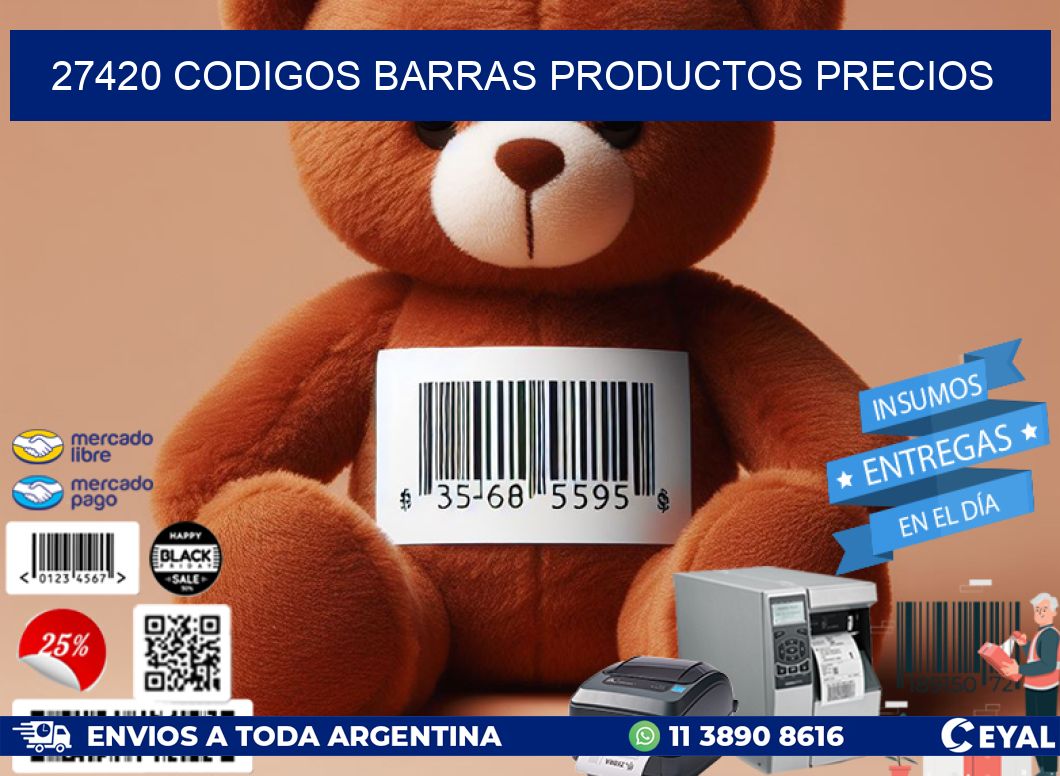 27420 CODIGOS BARRAS PRODUCTOS PRECIOS