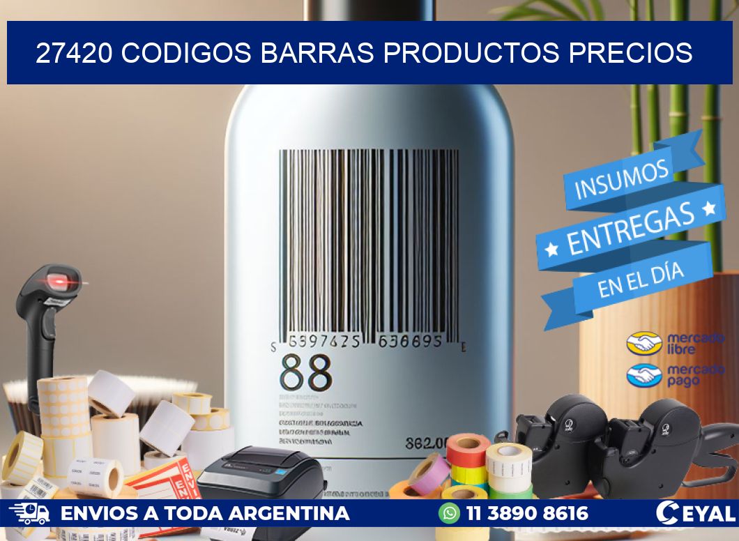 27420 CODIGOS BARRAS PRODUCTOS PRECIOS